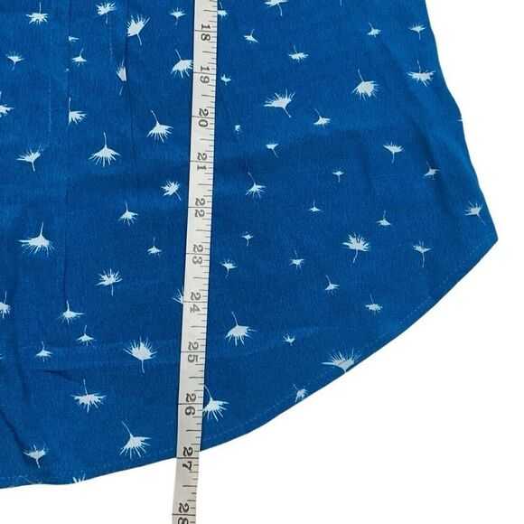 Daniel Rainn Blue Dandelion Cap Sleeve Crochet Detail Top - S Petite - Picture 6 of 7